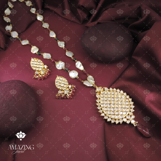 Polki Pendant Set