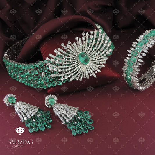 Russian Emerald Choker Set