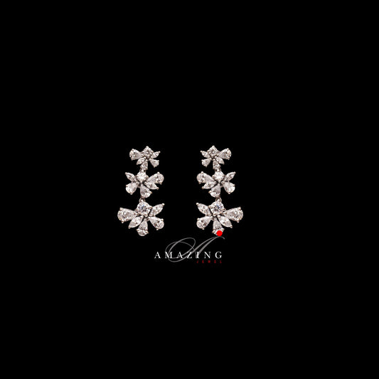 Silver Swarovski Set Indian Wedding Jewelry Set Indian Traditional Jewelry Bridal Jewelry 925 Sterling Silver Necklace Set Travel Jewelry