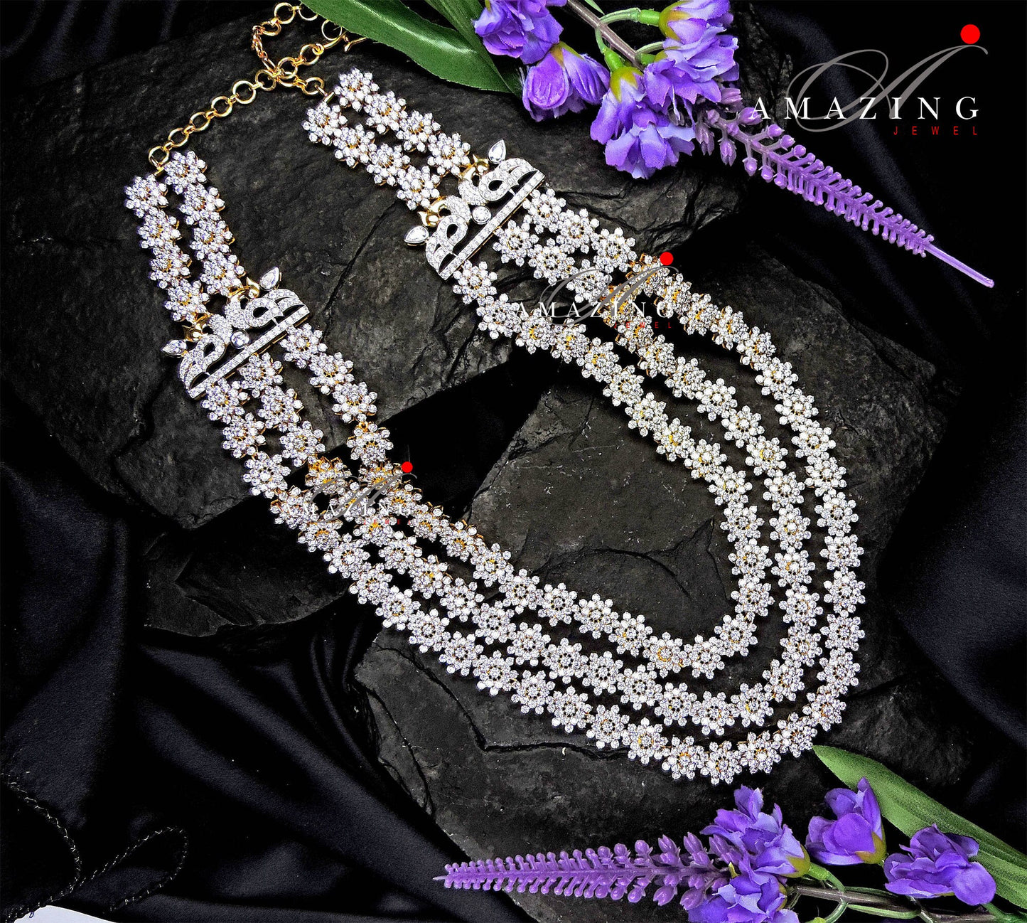 Silver Swarovski Set Indian Wedding Jewelery Indian Traditional Necklace Bridal Jewelery925 Silver Necklace Travel Jewelery Wedding Necklace