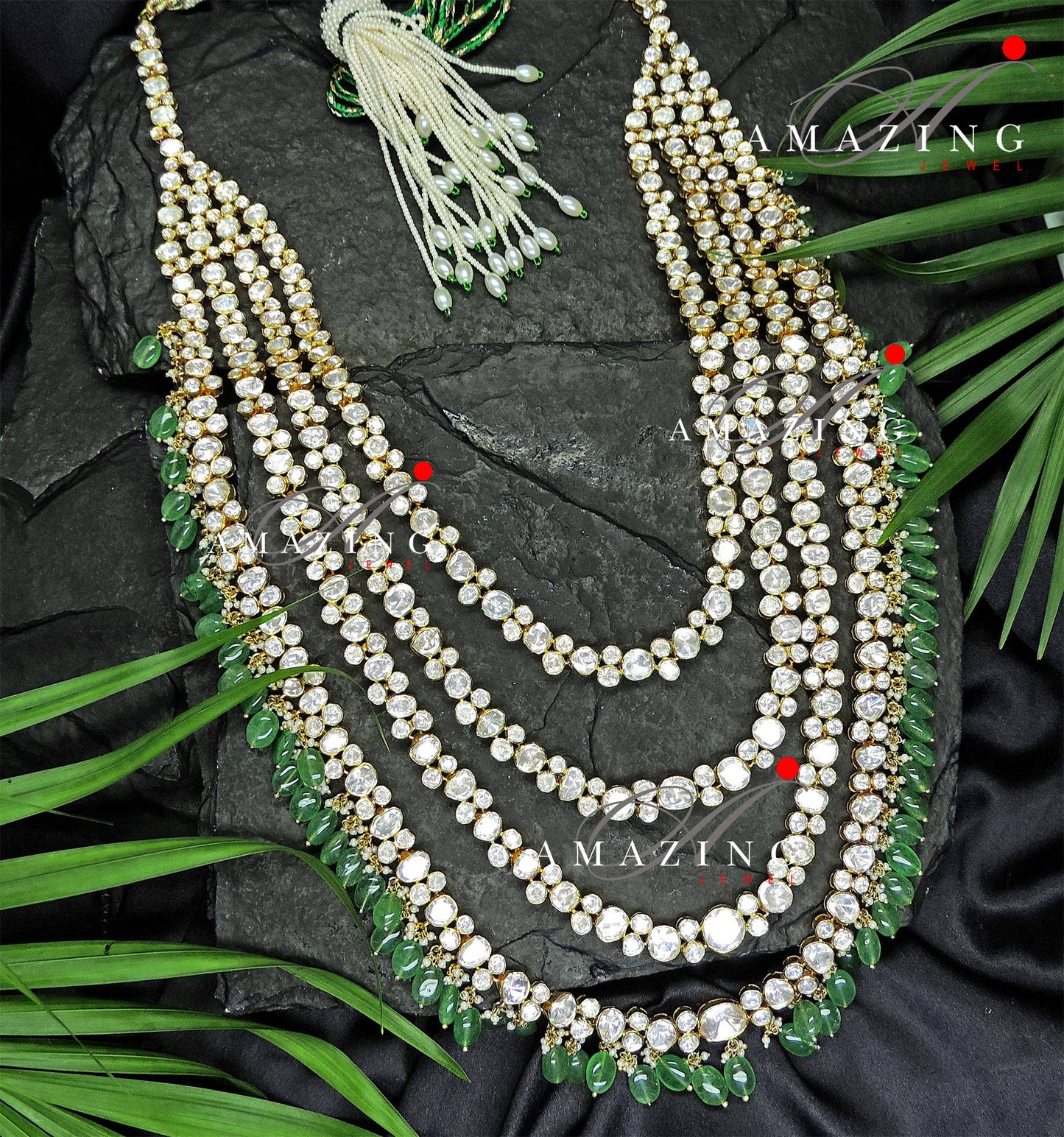 Silver Moissanite Polki Bridal Necklace Wedding Jewelery Indian Traditional Necklace 925 Silver Necklace Bridal Set Statement Necklace