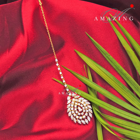 Swarovski Tikka/Statement Maang Tikka/Indian WeddingJewelry/Crystal Jewelry/Punjabi Pakistani Jewelry/Bollywood Jewelry/Manng tikka