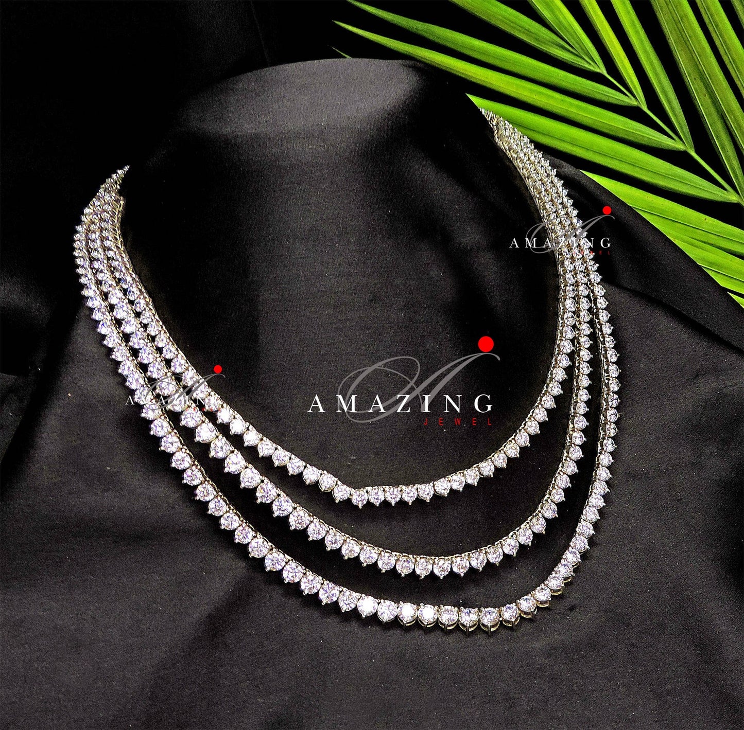 Silver Swarovski Necklace, Wedding Jewelery Set, Indian Jewelery, Bridal Jewelery, Sterling Silver Necklace, Travel Jewelery, Layer Necklace