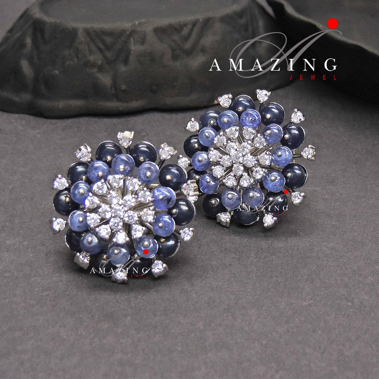 Silver Swarovski Cubic Zirconia Earring, Swarovski Studs, Contemporary Jewelery, Silver Studs, Fine Jewelery, Ruby, Emerad, Tazanite Studs